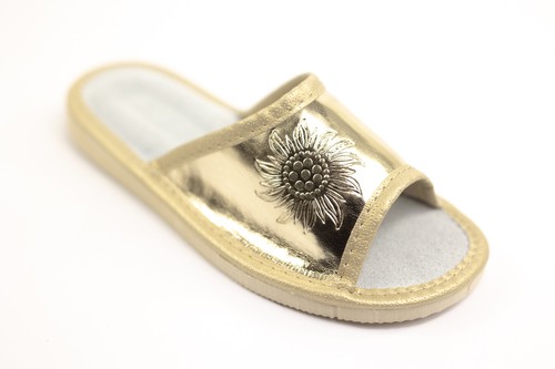 Goldene kinderpantoffeln - goldene,